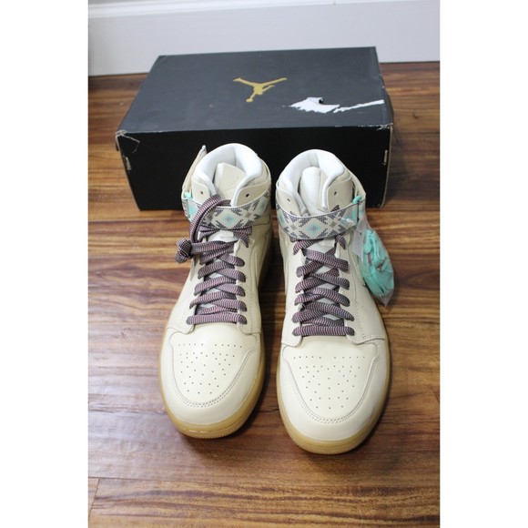 Mens Nike Air Jordan 1 Retro High Strap N7 Shoe Size 11 Cream AR4410-207 RARE main image 9